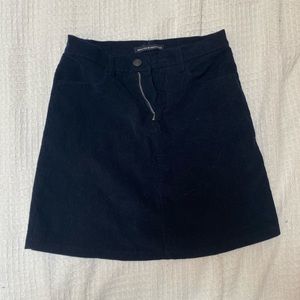 navy brandy melville corduroy skirt
